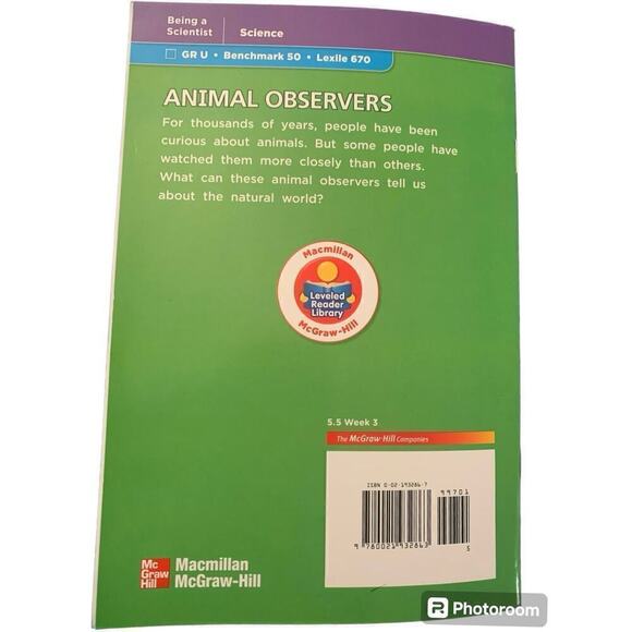 Animal Observers by Adam McClellan Paperback Book Grade Level 5 Library Reading - Picture 4 of 4